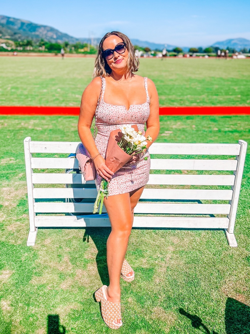 Cinq a Sept Pink Floral Mini Dress